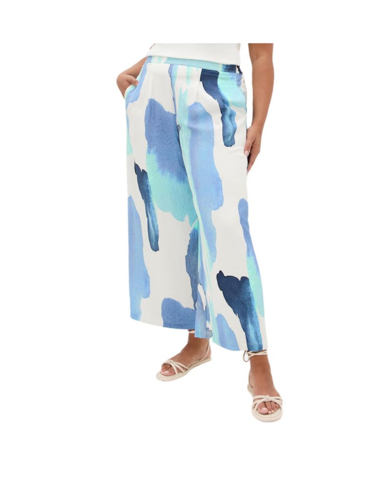 Plus Size Surface Level Print Pant