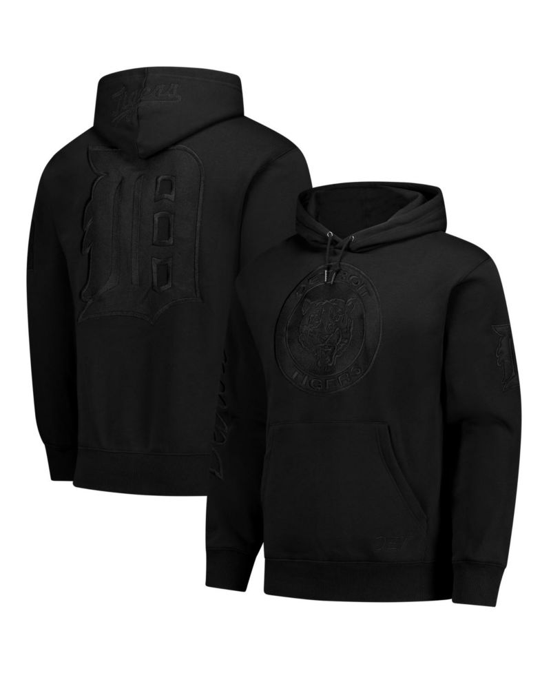 Men's Black Detroit Tigers Phantom Fleece Hoodie