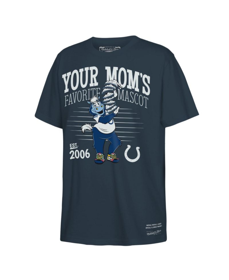 Big Boys and Girls Charcoal Indianapolis Colts Mascot Pie Stack T-Shirt
