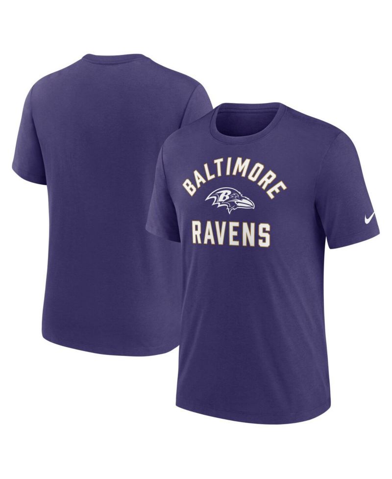 Men's Purple Baltimore Ravens Favorable Timeline Tri-Blend T-Shirt
