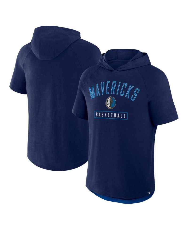 Men's Navy Dallas Mavericks Pass Legend Raglan Hoodie T-Shirt