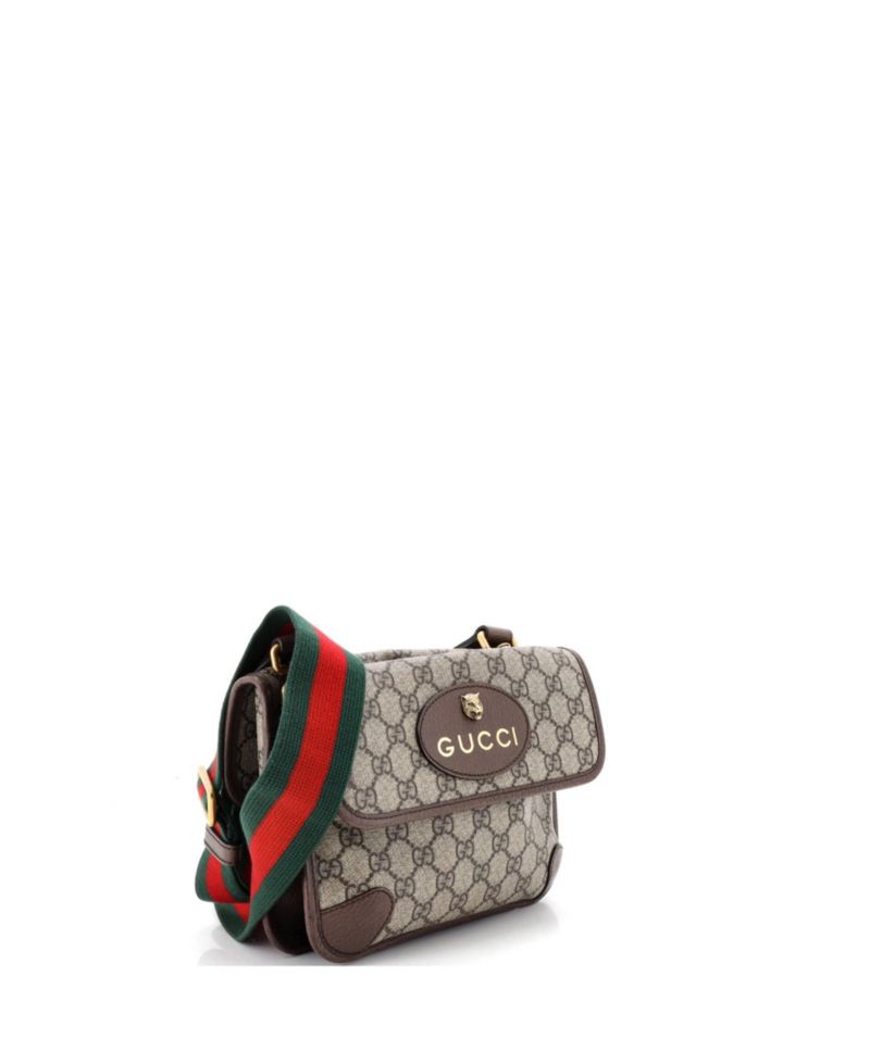Small Neo Vintage Flap Messenger GG Coated Canvas