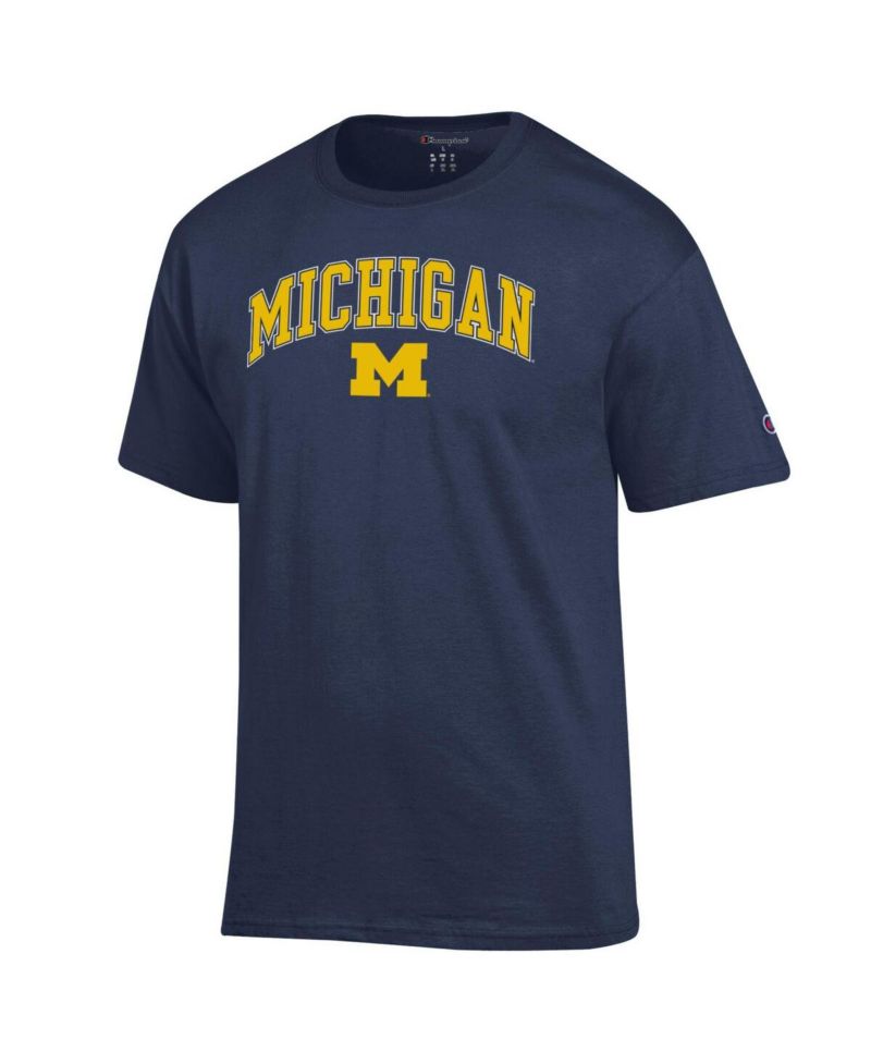 Men's Maize Michigan Wolverines Arch Over Logo T-Shirt