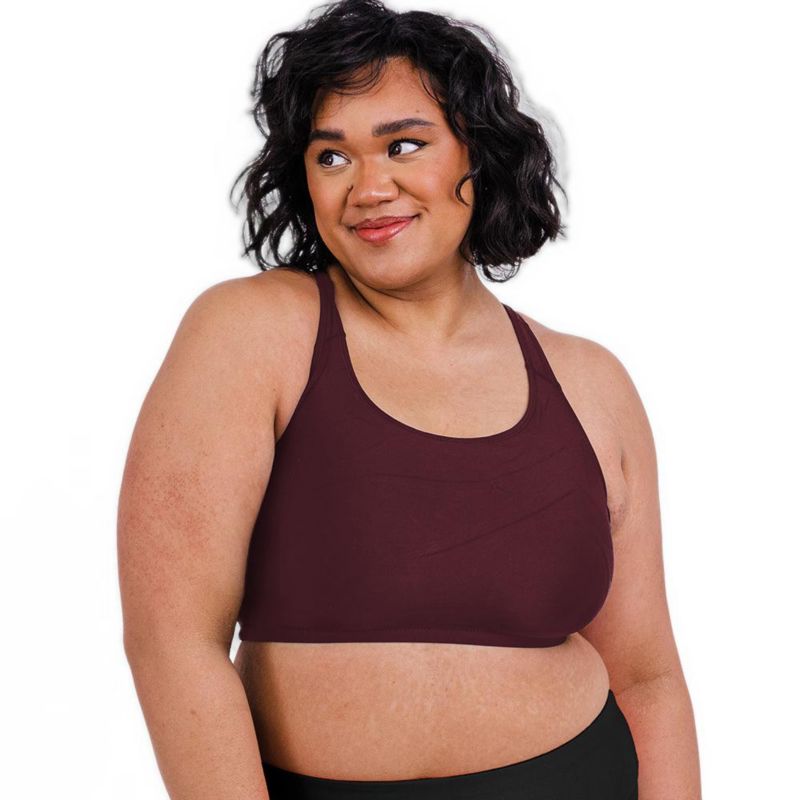 Plus Size Racerback Swim Bra with Removable Cups