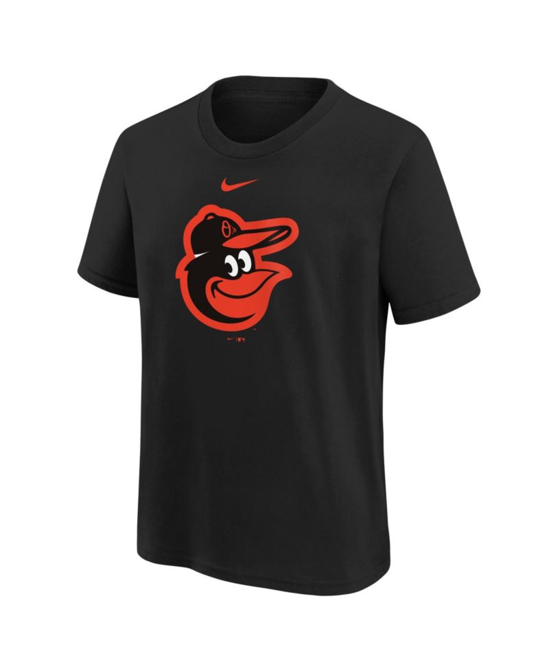 Big Boys and Girls Black Baltimore Orioles Large Logo T-Shirt