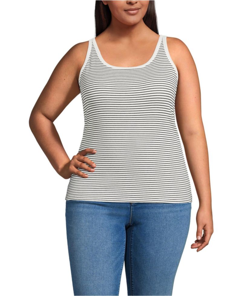 Plus Size Micro Rib Go-To Layering Tank
