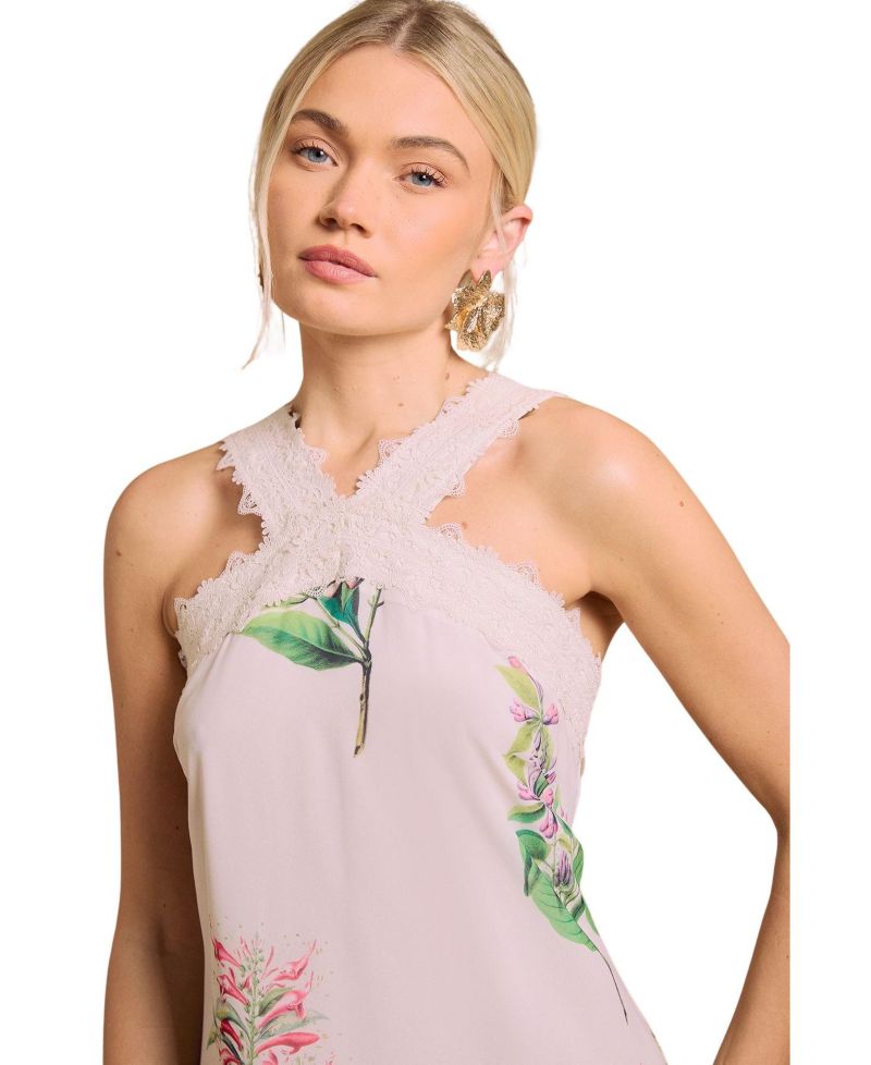 Women's Halter Neck Floral Maxi Dress