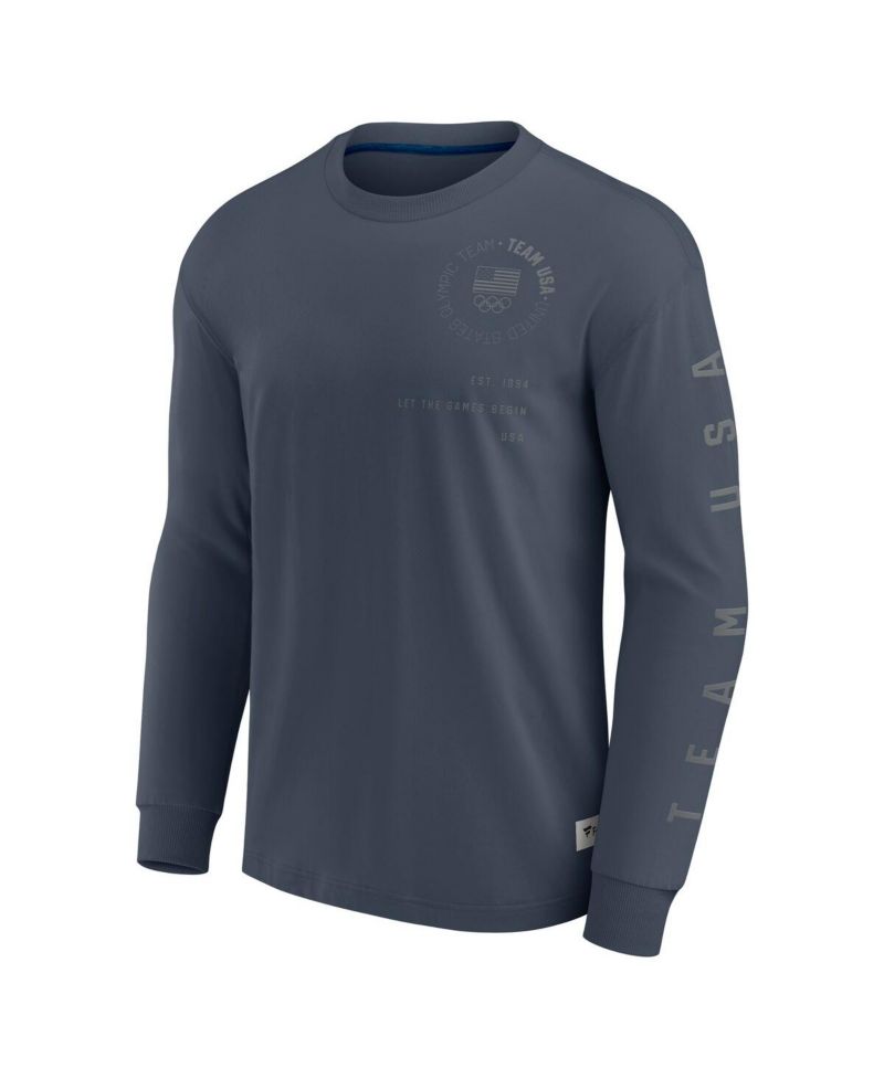 Men's Navy Team USA Elements Long Sleeve T-Shirt