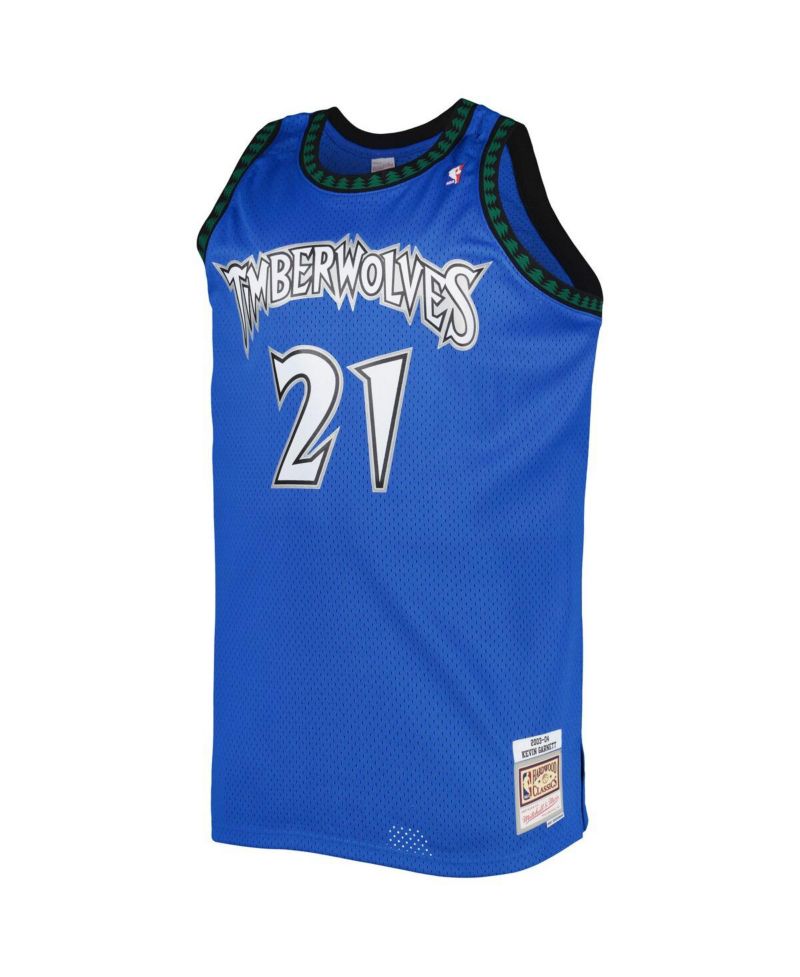 Men's Kevin Garnett Blue Minnesota Timberwolves Big and Tall Hardwood Classics 2003-04 Swingman Jersey