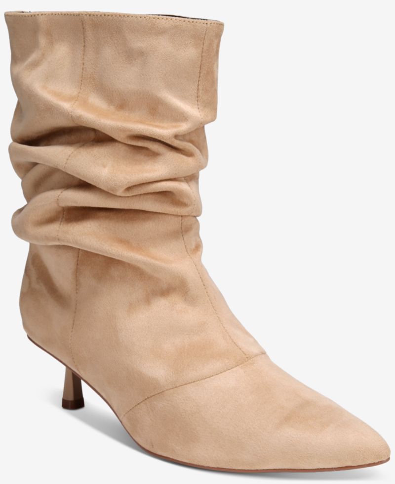 Women's Nyla Slouch Heeled Dress Booties - Extended Sizes Available