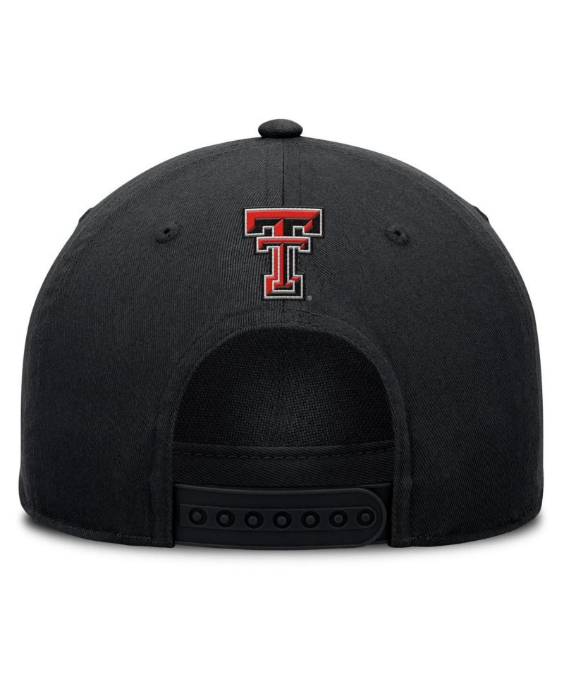 Men's Black Texas Tech Red Raiders Foul Ball Rope Adjustable Hat