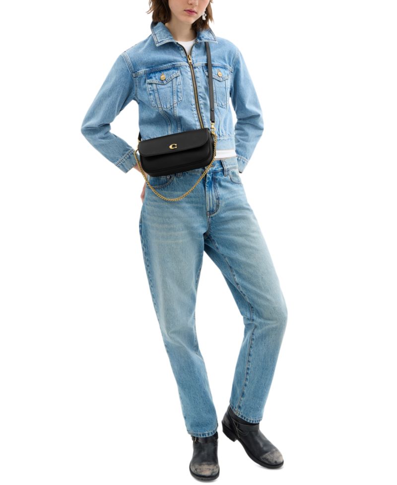 Brook Small Leather Flap Slim Shoulder Bag