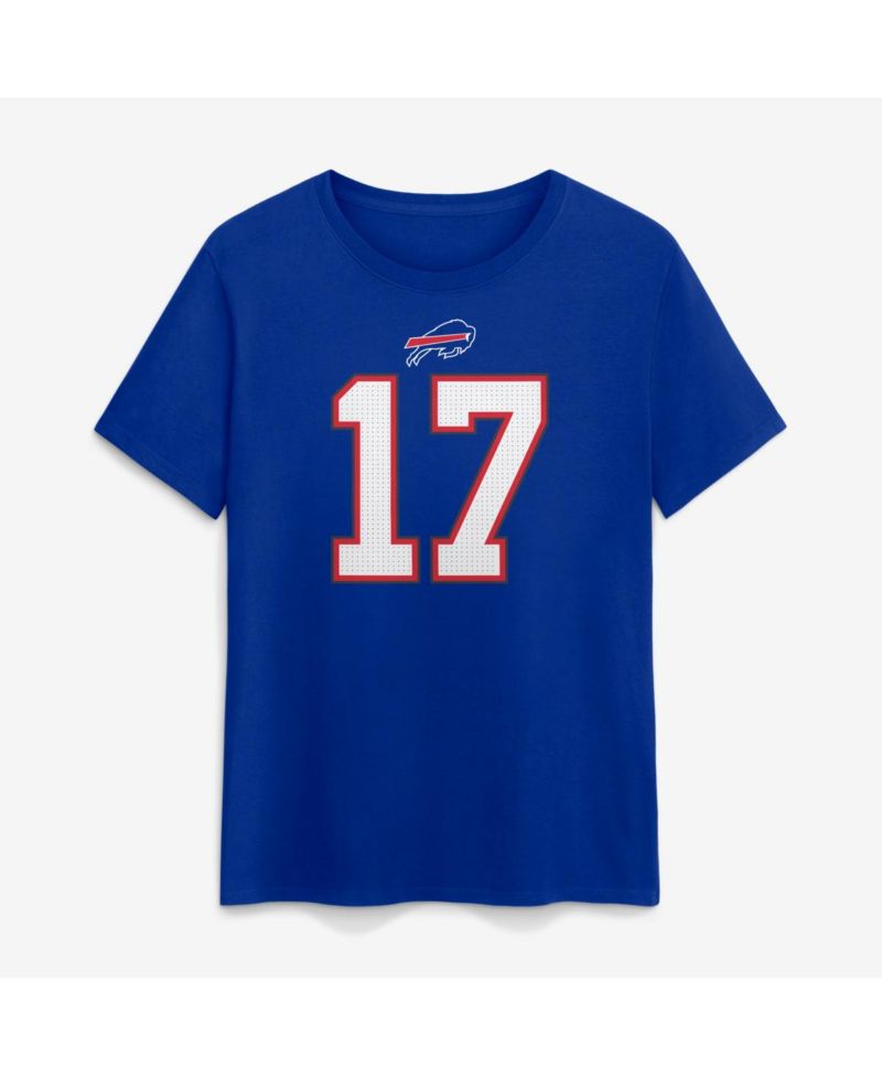 Women's Josh Allen Royal Buffalo Bills Player Name & Number T-Shirt