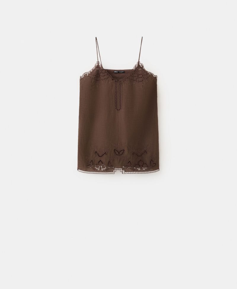 Women's Openwork Embroidery And Bead Detail Dress