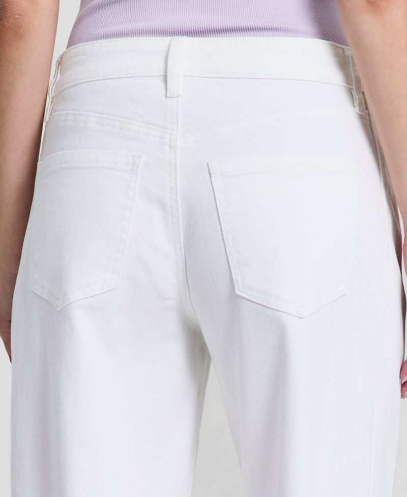 Women's High Rise Cuffed Wide-Leg Jeans