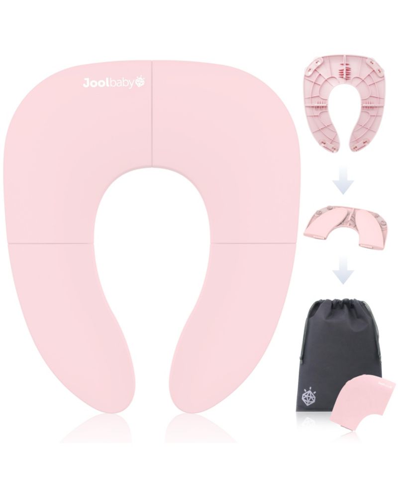 Folding Travel Potty Training Seat for Toddlers, Fits Round & Oval Toilets, Non-Slip Suction Cups, Includes Free Travel Bag