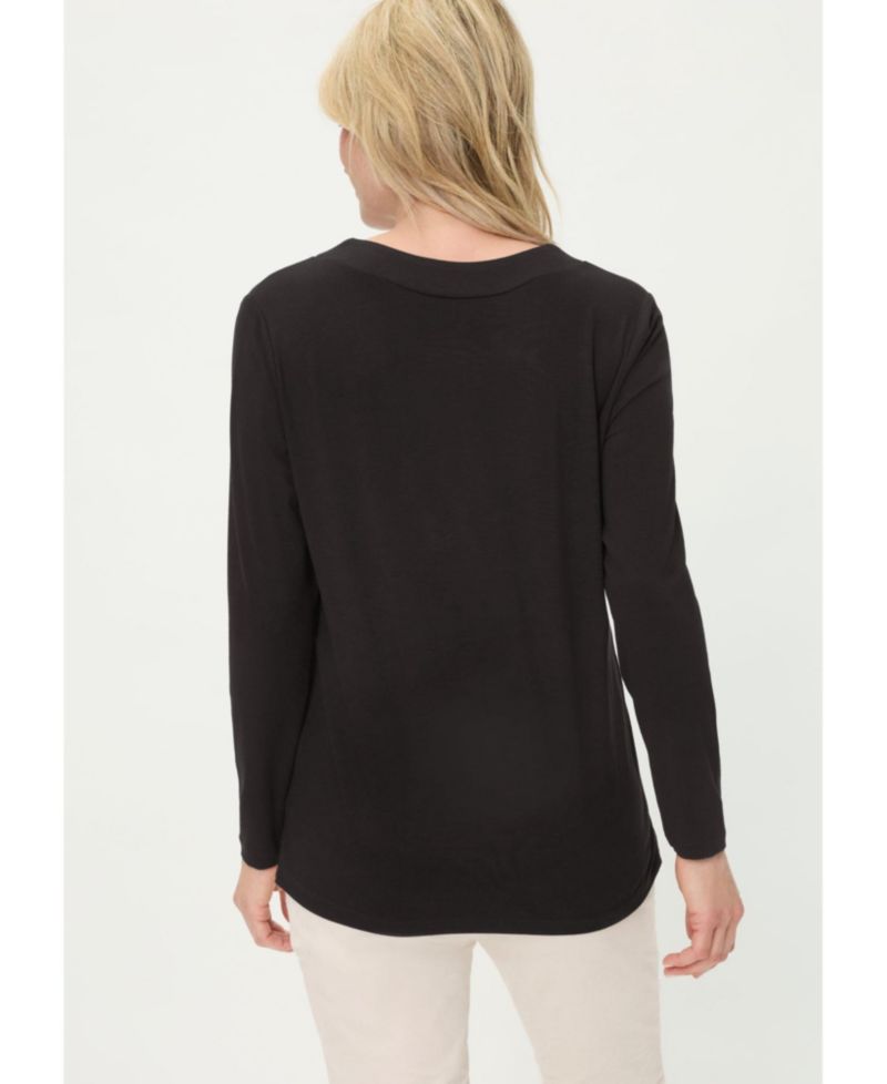 Women's V-Neck Sparkle-Trim T-Shirt