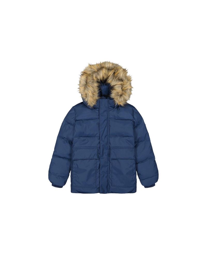 Little and Big Unisex (6-14) Winter Jacket with Faux-Fur Hood