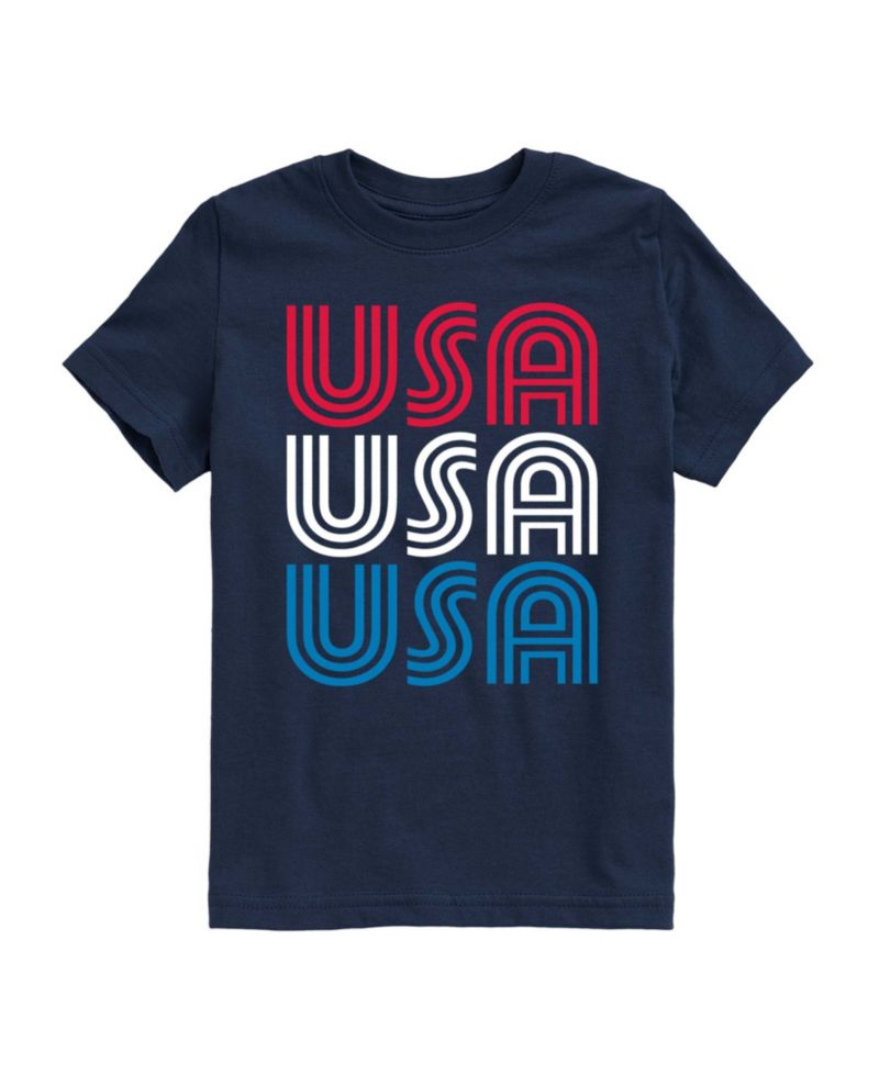 Boys' 8-20 Retro USA Stacked Short -Sleeve Graphic T-Shirt