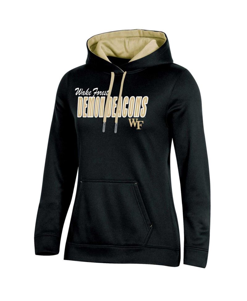 Women's Black Wake Forest Demon Deacons Team Pullover Hoodie