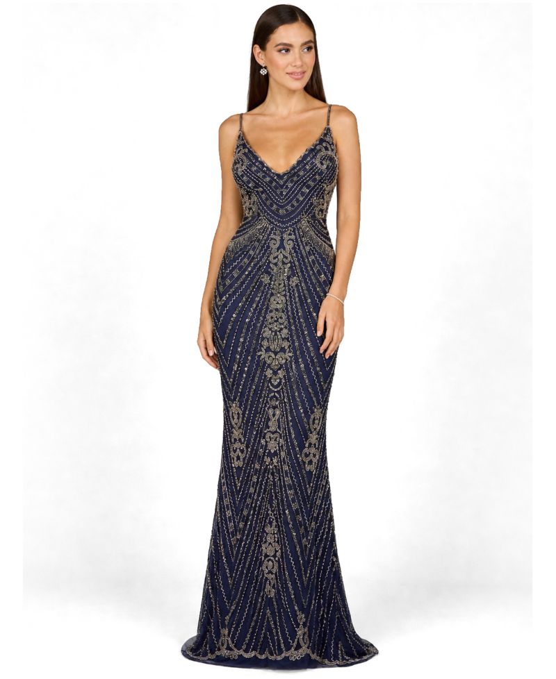 Women's Spaghetti Strap Beaded Dress