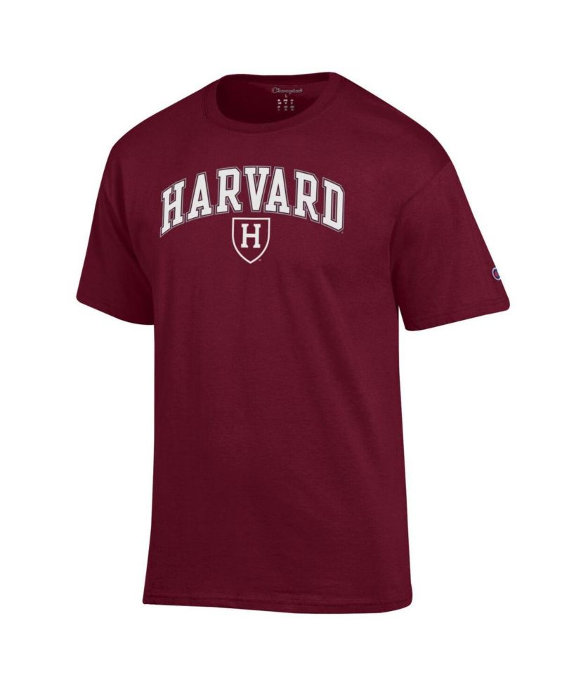 Men's Heather Gray Harvard Crimson Arch Over Logo T-Shirt