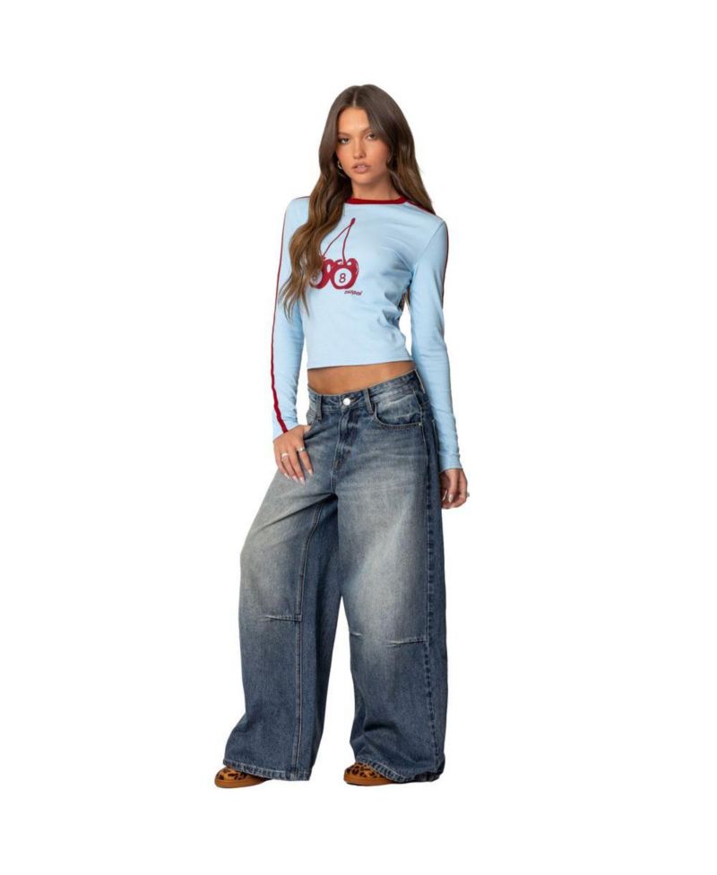 Women's Cherry 8 Long Sleeve T Shirt