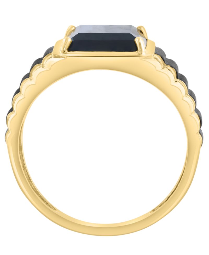 Men's Onyx Ring in 14k Yellow Gold
