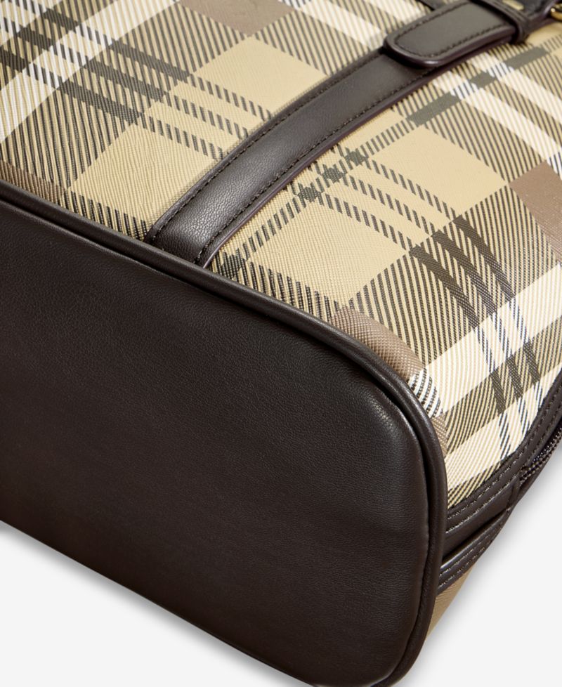Plaid Detailed Dome Satchel