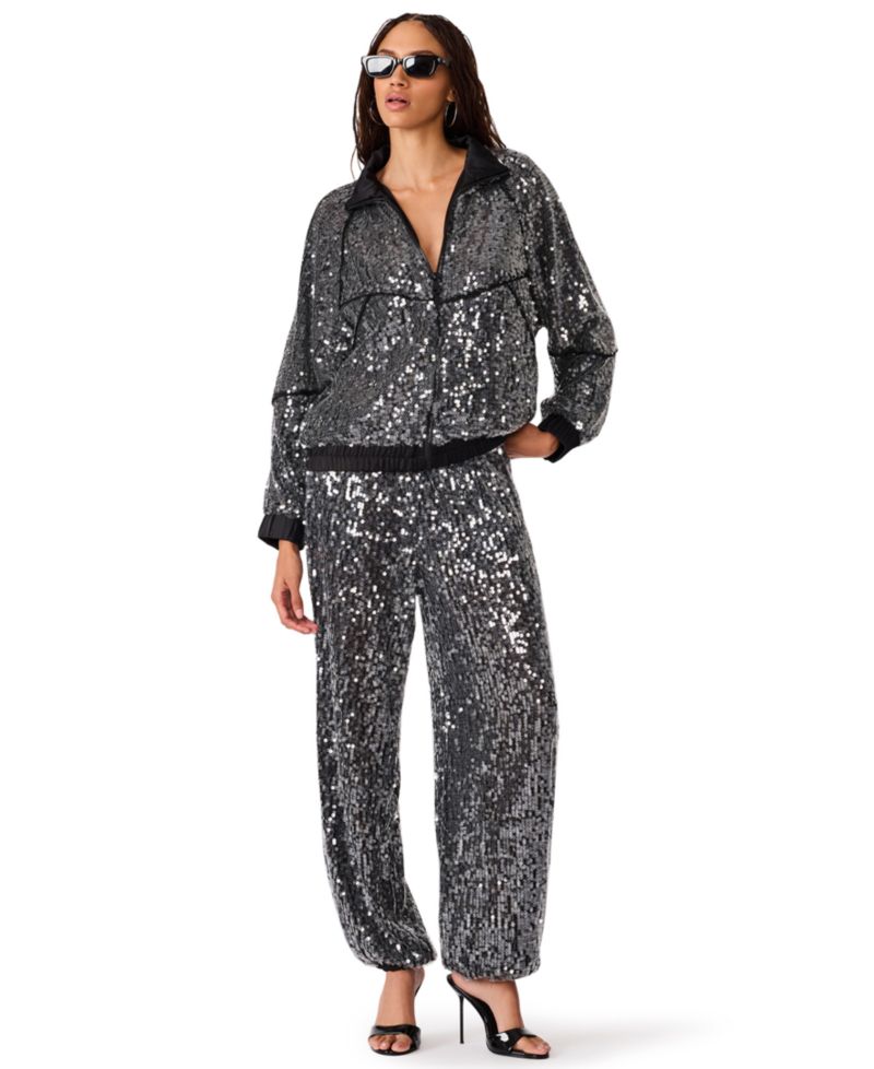 Women's Jacey Sequin Lightweight Bomber Jacket