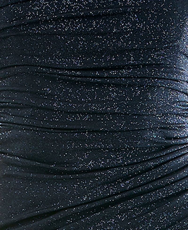 Juniors' Strapless Glitter Mini Dress