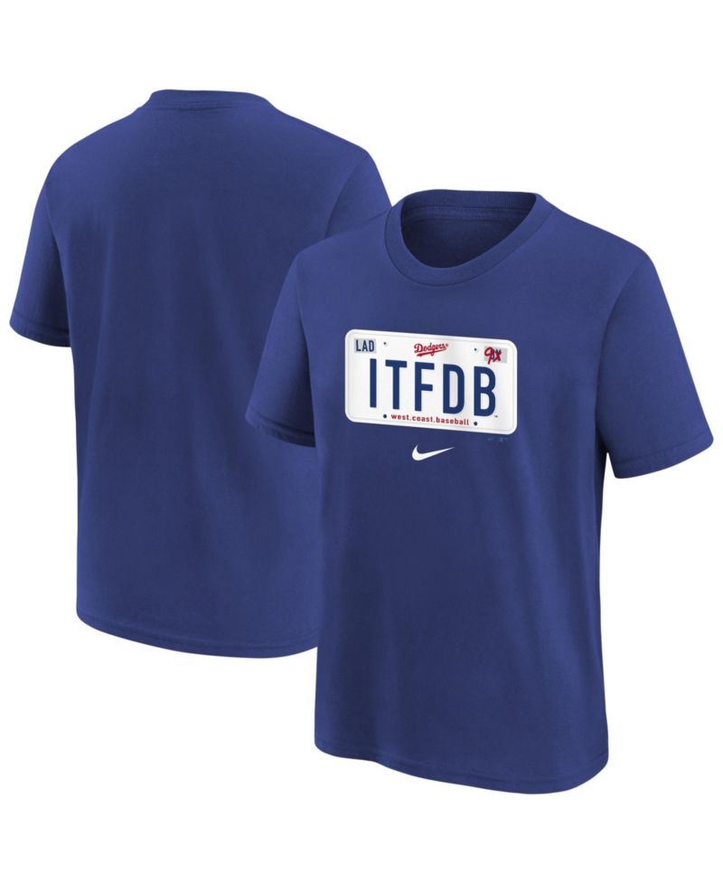 Big Boys and Girls Royal Los Angeles Dodgers Hometown Collection T-Shirt