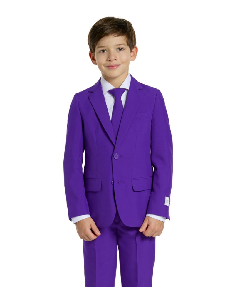 Toddler and Little Boys Purple Prince 3Pc Suit