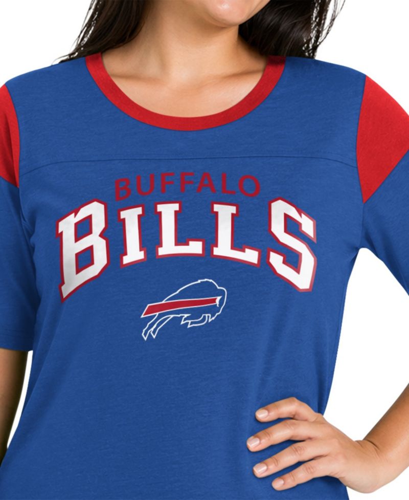 Women's Royal Buffalo Bills Plus Size Linebacker Slub T-Shirt