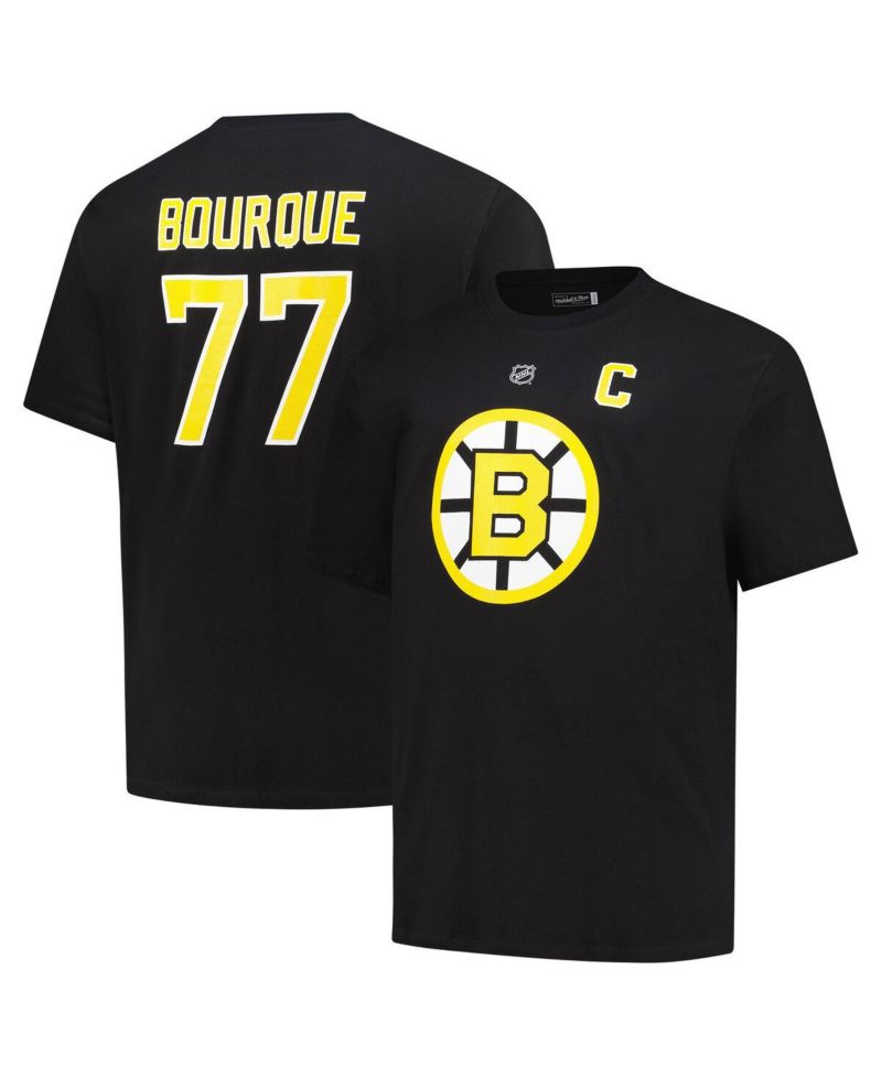 Men's Ray Bourque Black Boston Bruins Big & Tall Name & Number T-Shirt
