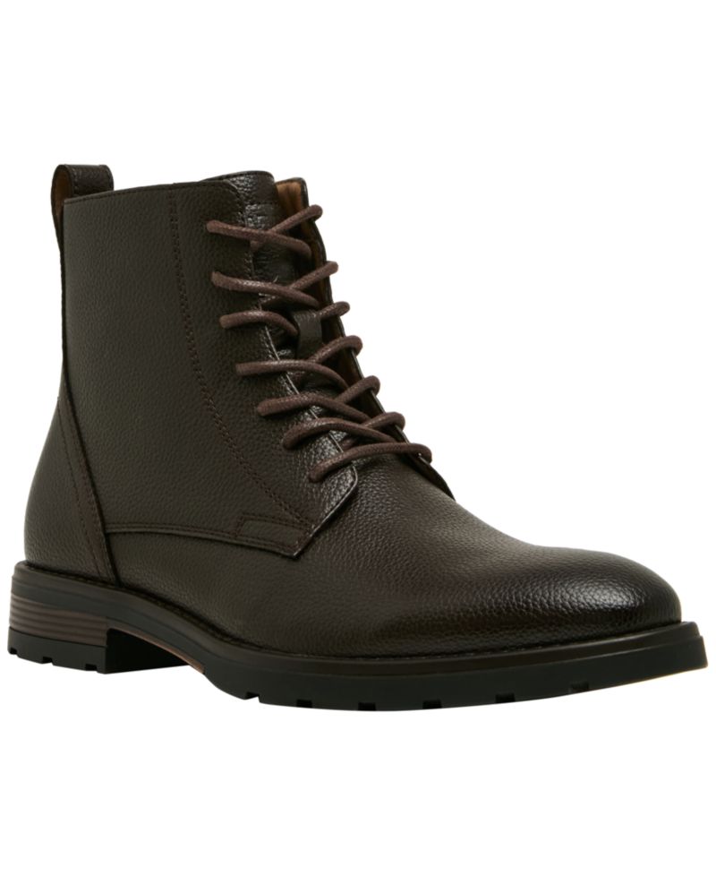 Men's Mmetty Combat Round Toe Faux Leather Boots