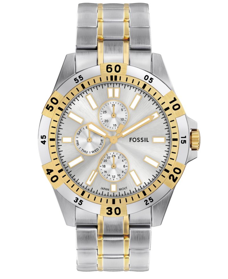 Men's Garrett Multifunction Two-Tone Stainless Steel Watch, 44mm