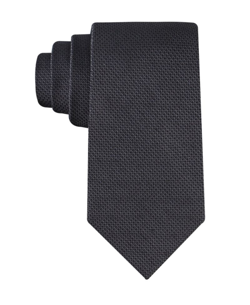 Men's Textured Solid Silk & Linen Blend Tie