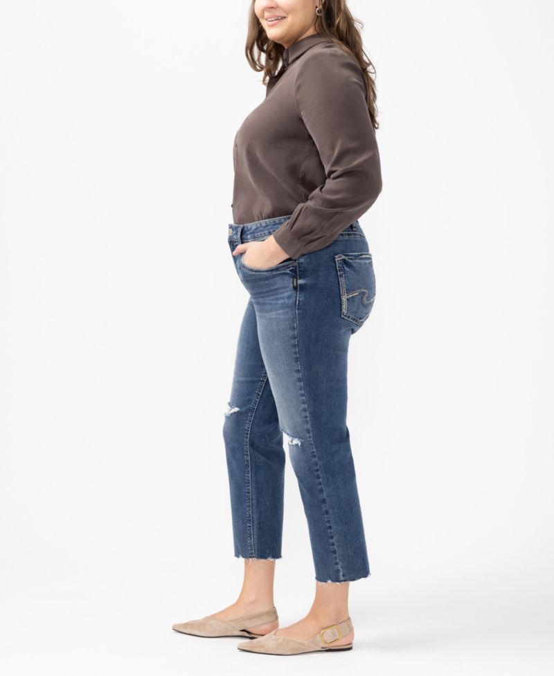 Plus Size Avery Straight Cropped Jeans