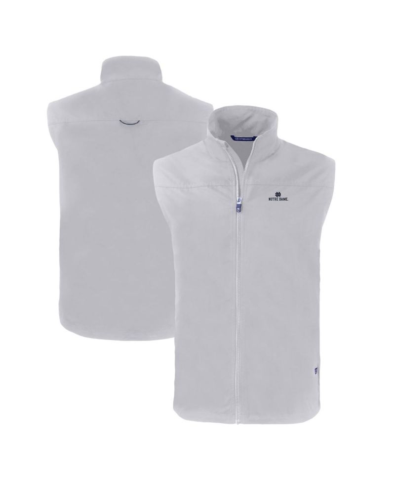 Men's Gray Notre Dame Fighting Irish Charter Eco Full-Zip Vest