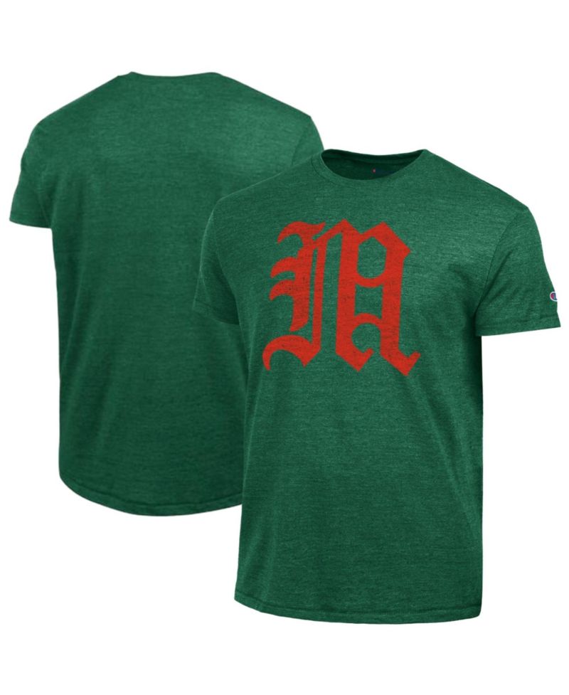 Men's Green Miami Hurricanes Triumph Tri-Blend T-Shirt