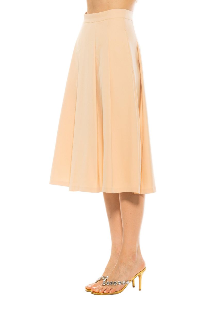 Women's Illia Pleated Midi Skirt With Waistband