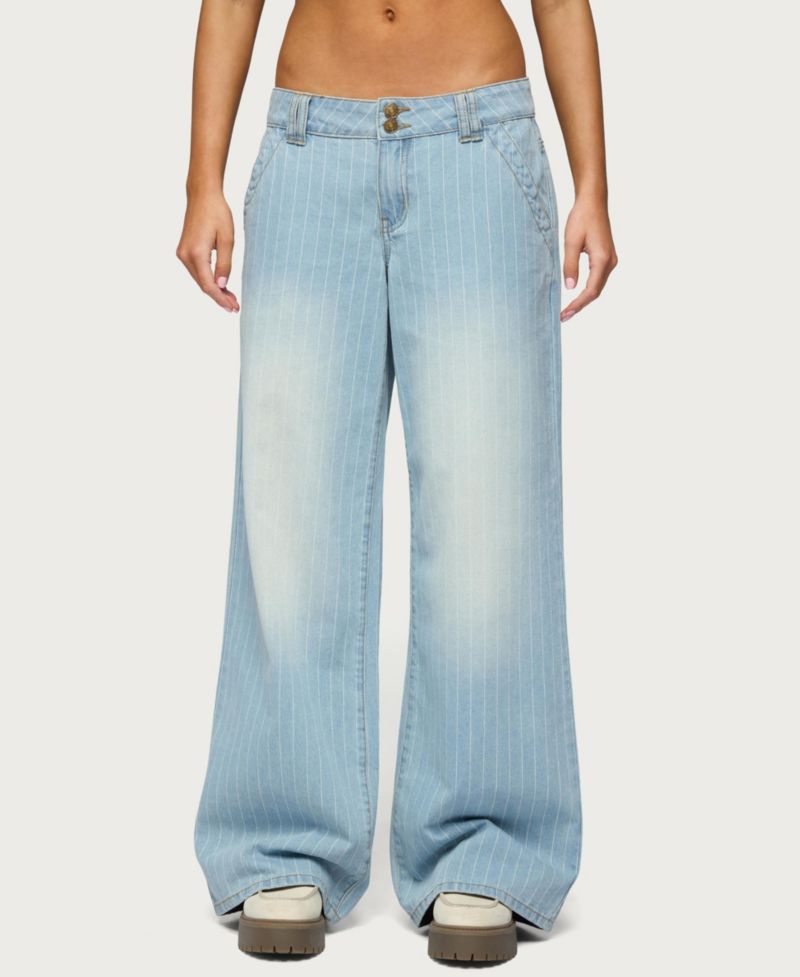 Women's Cory Striped Low Rise Jeans