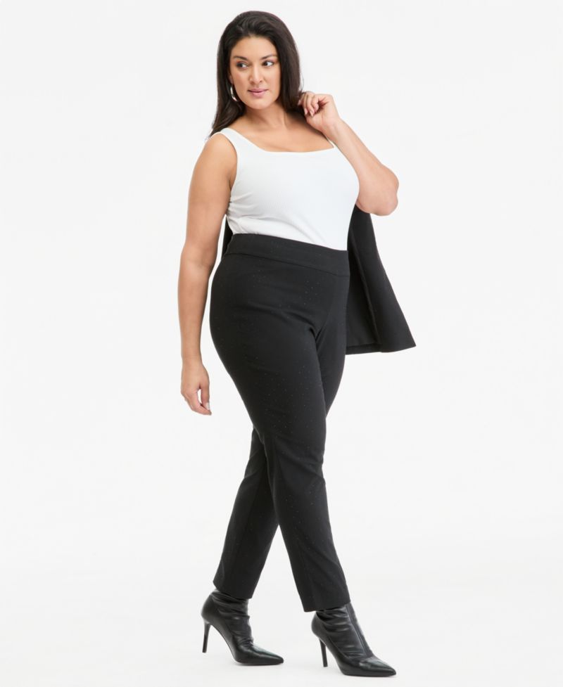 Plus Size Embellished Pants