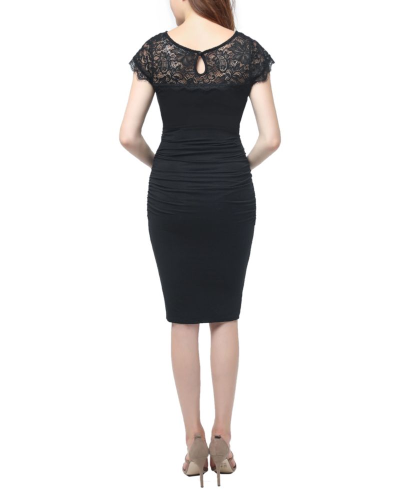 Women's Lace Trim Bodycon Dress