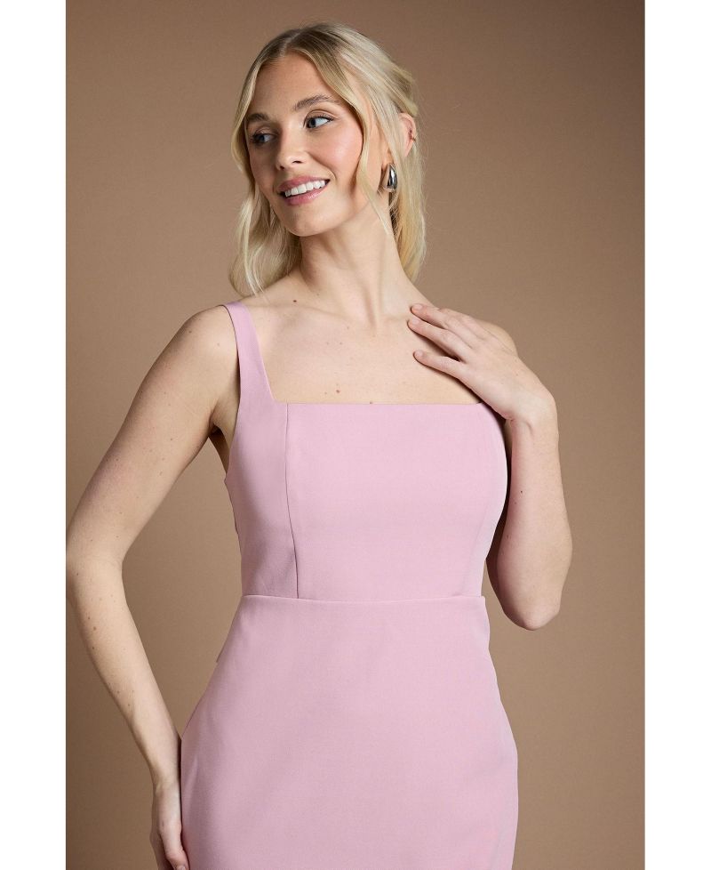 Women's Bow Back Square Neck Maxi Dress