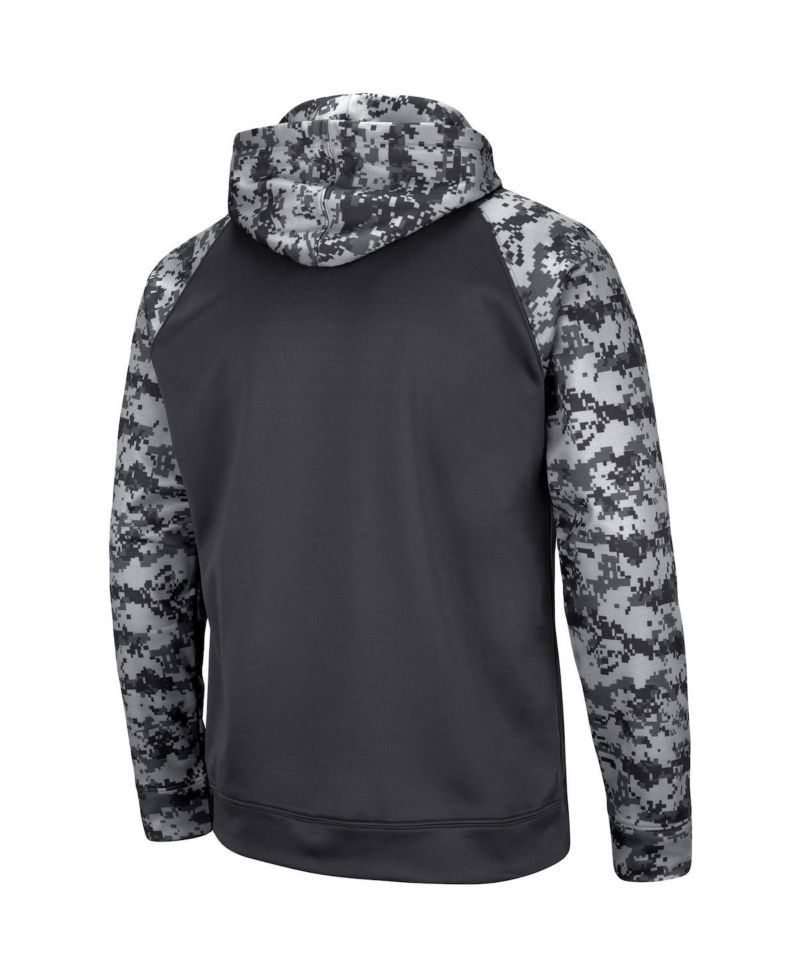 Men's Charcoal Iowa Hawkeyes OHT Military-Inspired Appreciation Digital Camo Pullover Hoodie