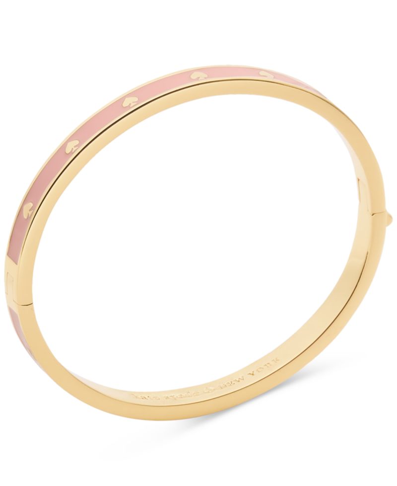 Enamel Hinged Spade Bangle Bracelet