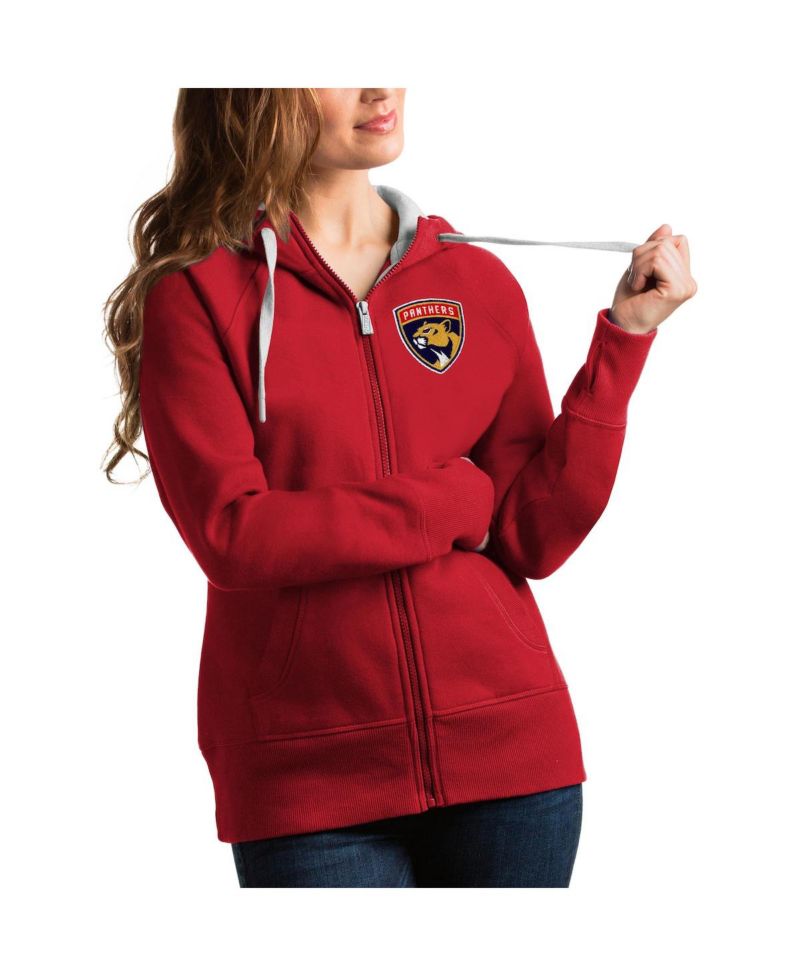 Women's Red Florida Panthers Team Victory Full-Zip Hoodie