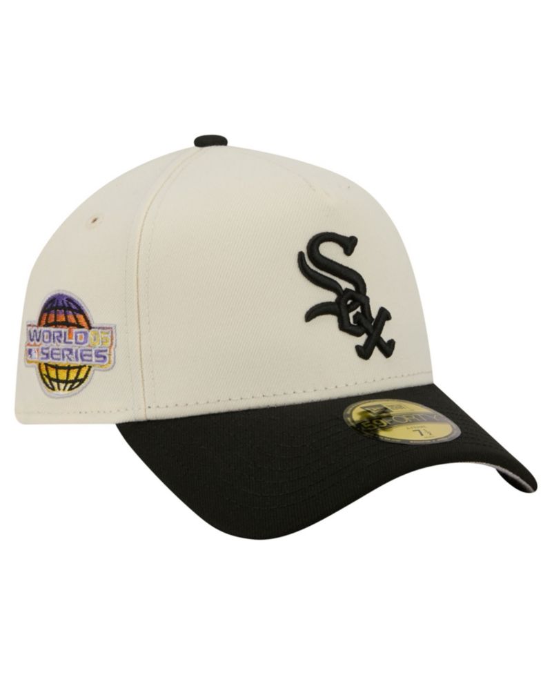 Men's Cream Chicago White Sox Chrome A-Frame 59FORTY Fitted Hat
